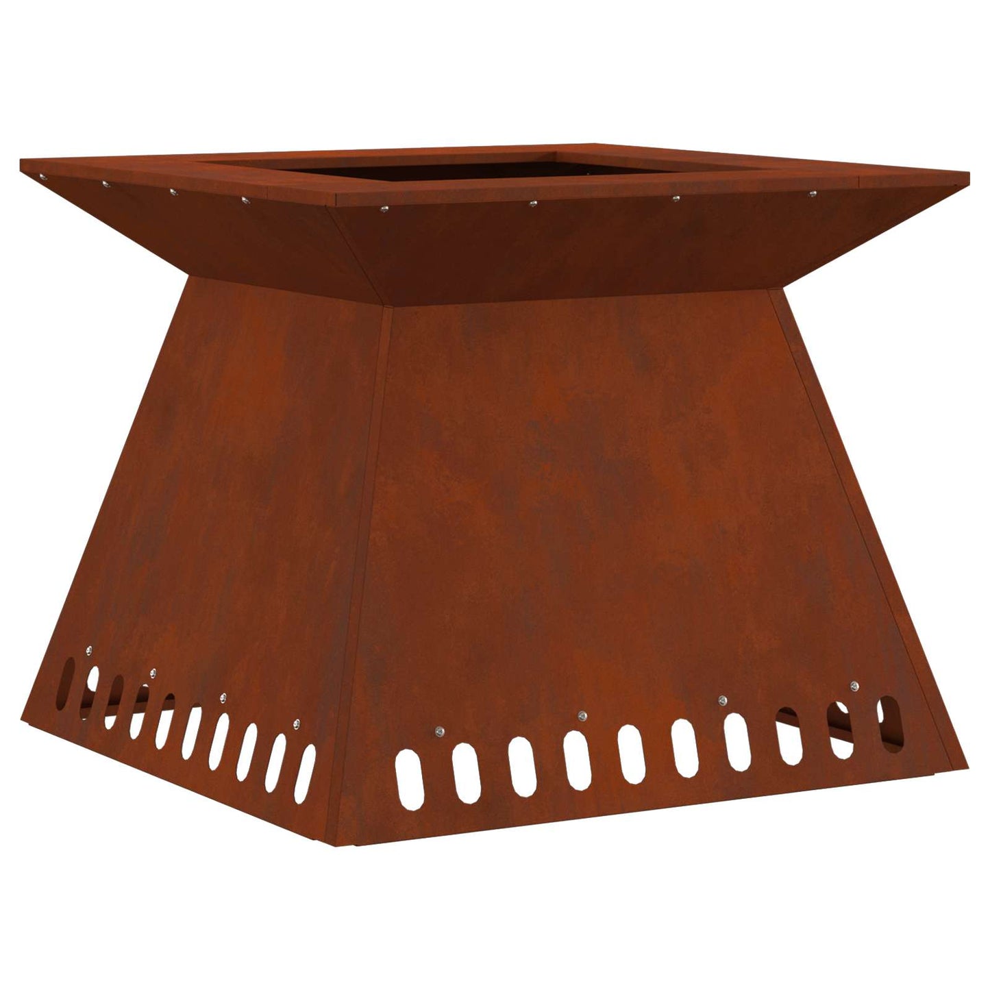 Feuerstelle Braun 60 x 60 x 50 cm Wetterfeststahl