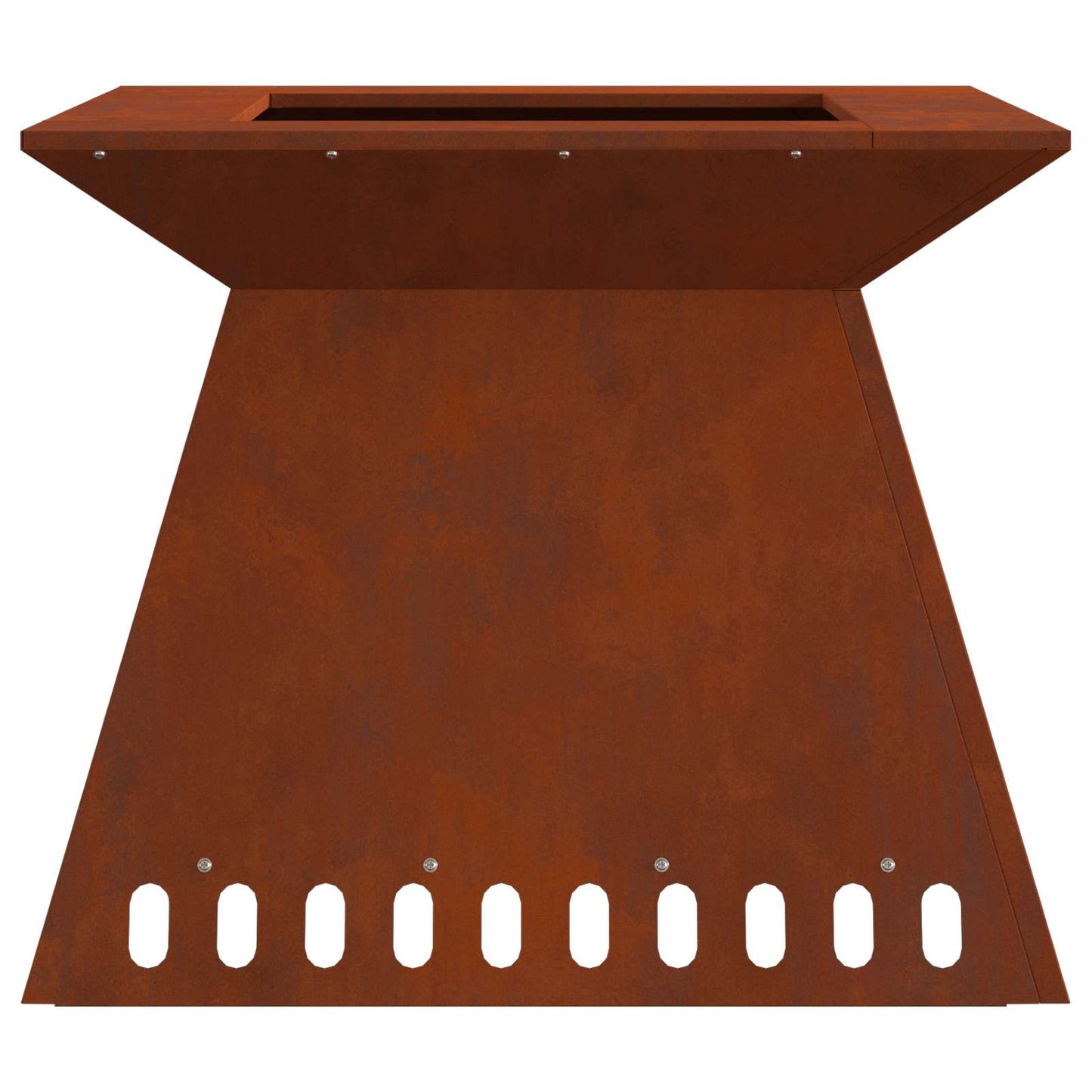 Feuerstelle Braun 60 x 60 x 50 cm Wetterfeststahl