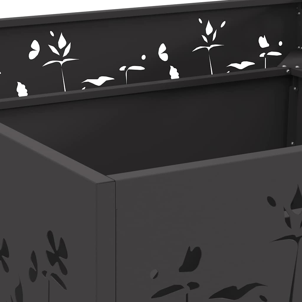 Feuerstelle Schwarz 80 x 80 x 30 cm Stahl