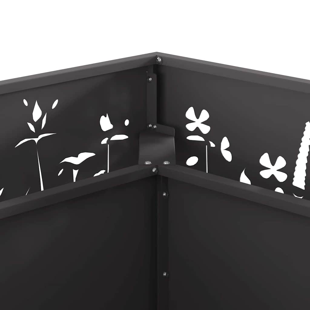 Feuerstelle Schwarz 80 x 80 x 30 cm Stahl