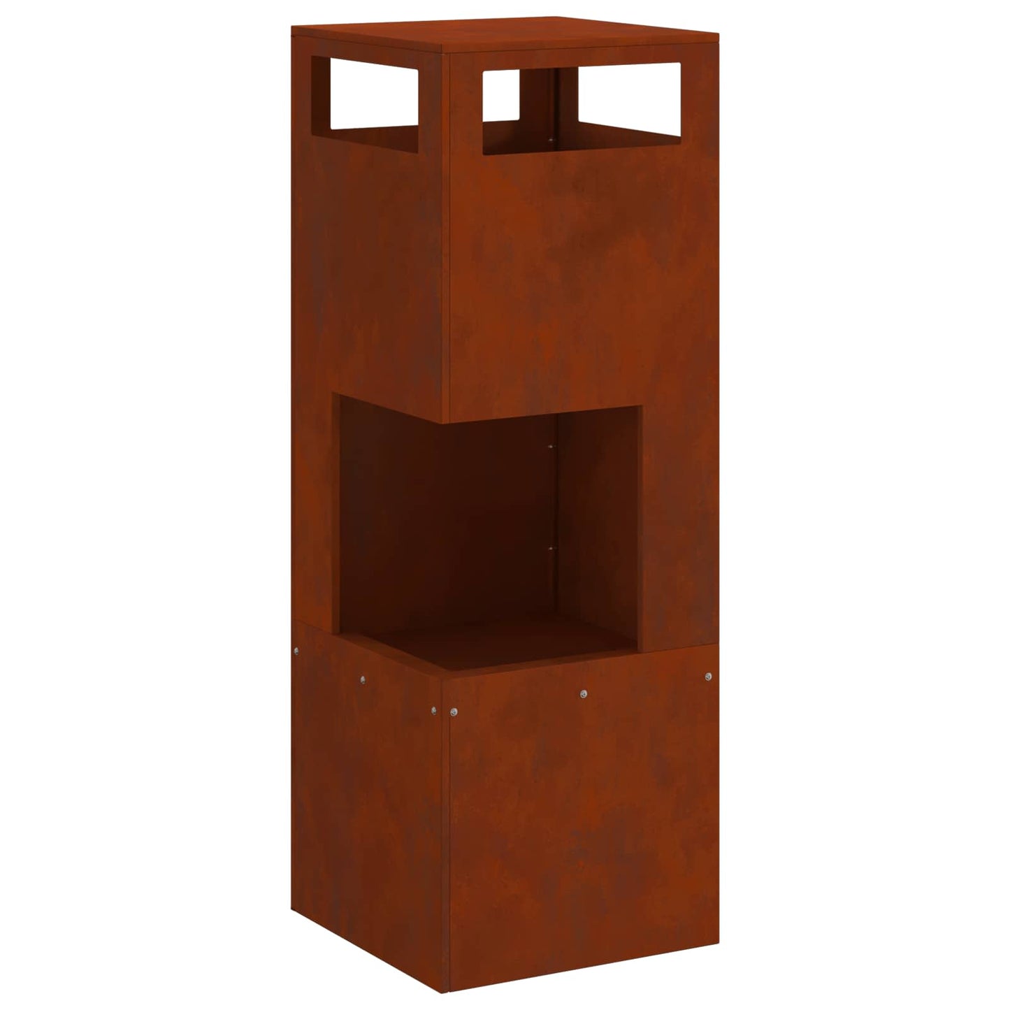 Feuerstelle Braun 35 x 35 x 100 cm Stahl