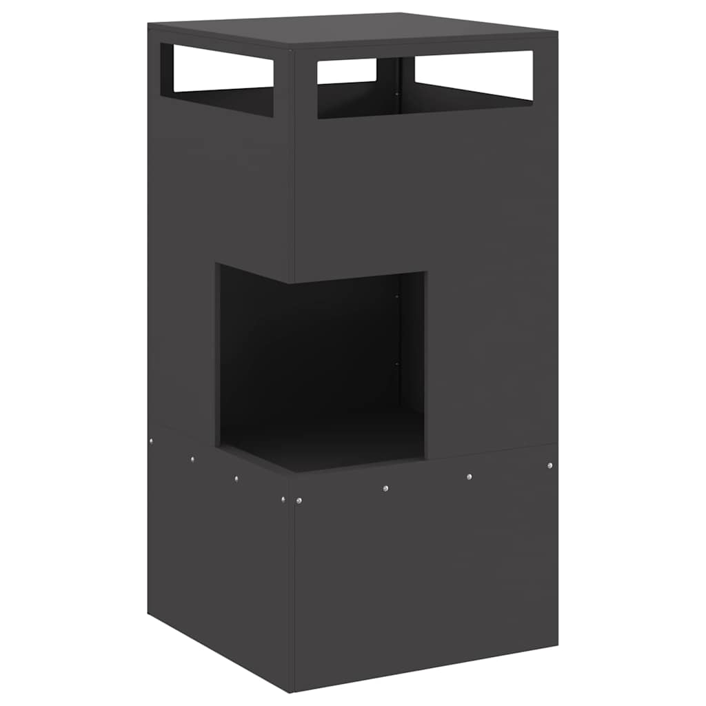 Feuerstelle Schwarz 50 x 50 x 100 cm Stahl