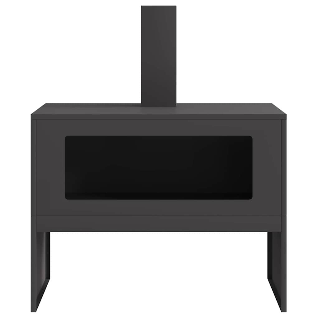 Feuerstelle Schwarz 80 x 50 x 96 cm Kaltgewalzter Stahl