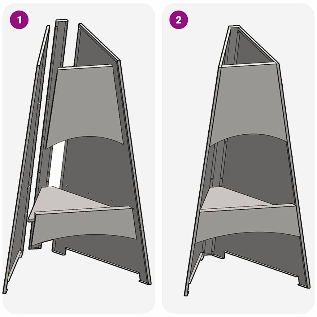 Feuerstelle Braun 50 x 50 x 95 cm Wetterfeststahl