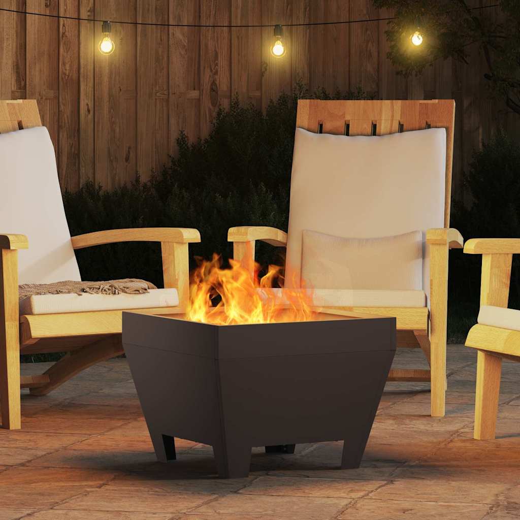 Feuerstelle Schwarz 50 x 50 x 38 cm Stahl