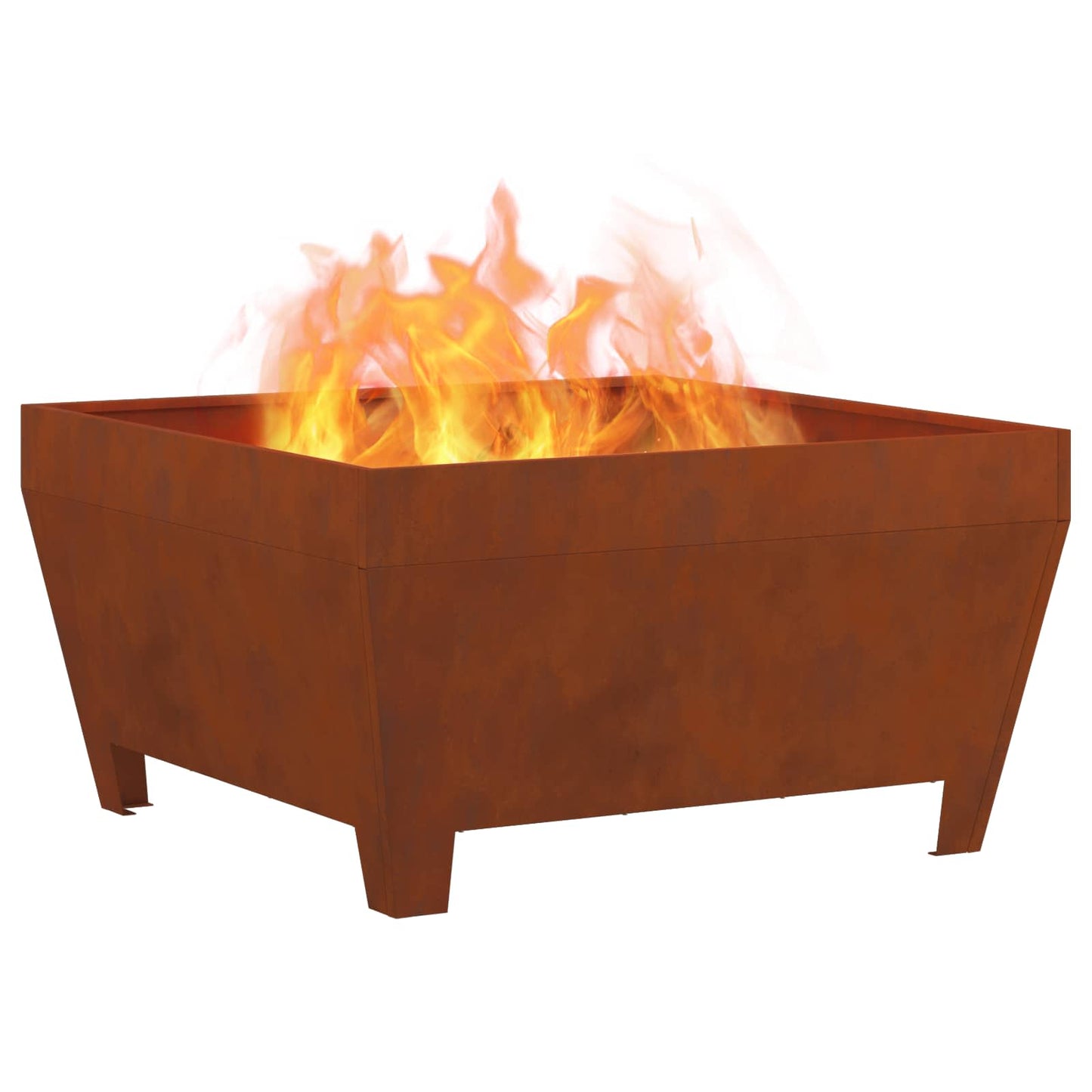 Feuerstelle Braun 80 x 80 x 43 cm Wetterfeststahl