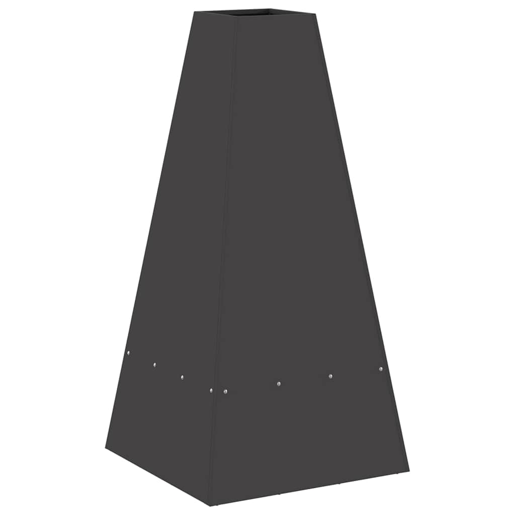 Feuerstelle Schwarz 50 x 50 x 100 cm Stahl