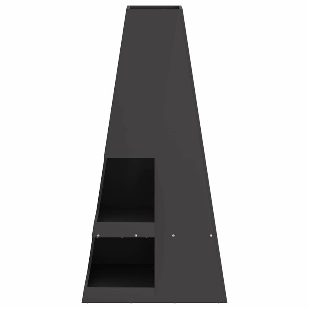 Feuerstelle Schwarz 50 x 50 x 100 cm Stahl