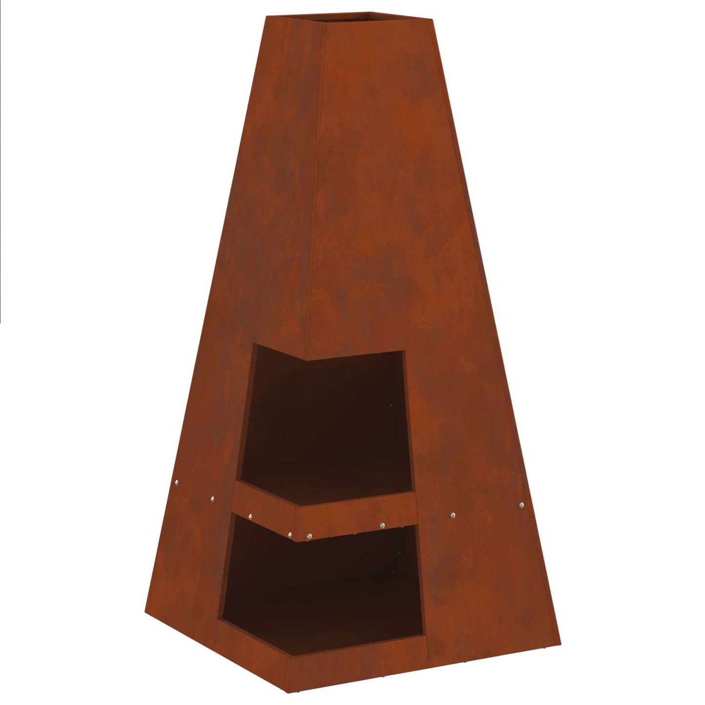 Feuerstelle Braun 50 x 50 x 100 cm Stahl