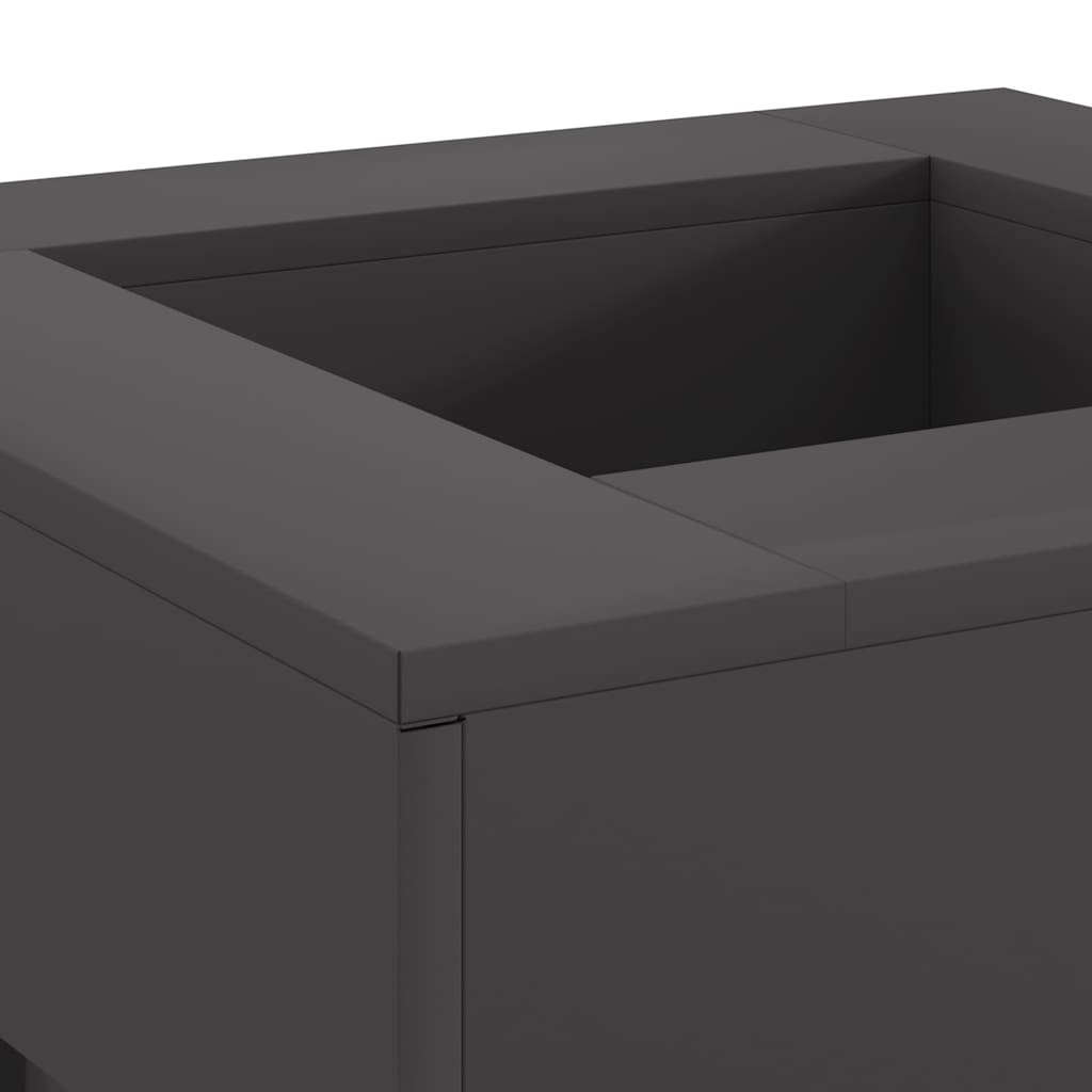 Feuerstelle Schwarz 60 x 60 x 30 cm Stahl