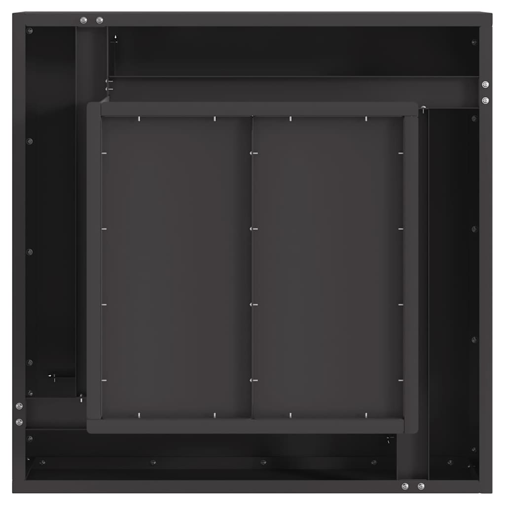 Feuerstelle Schwarz 60 x 60 x 30 cm Stahl