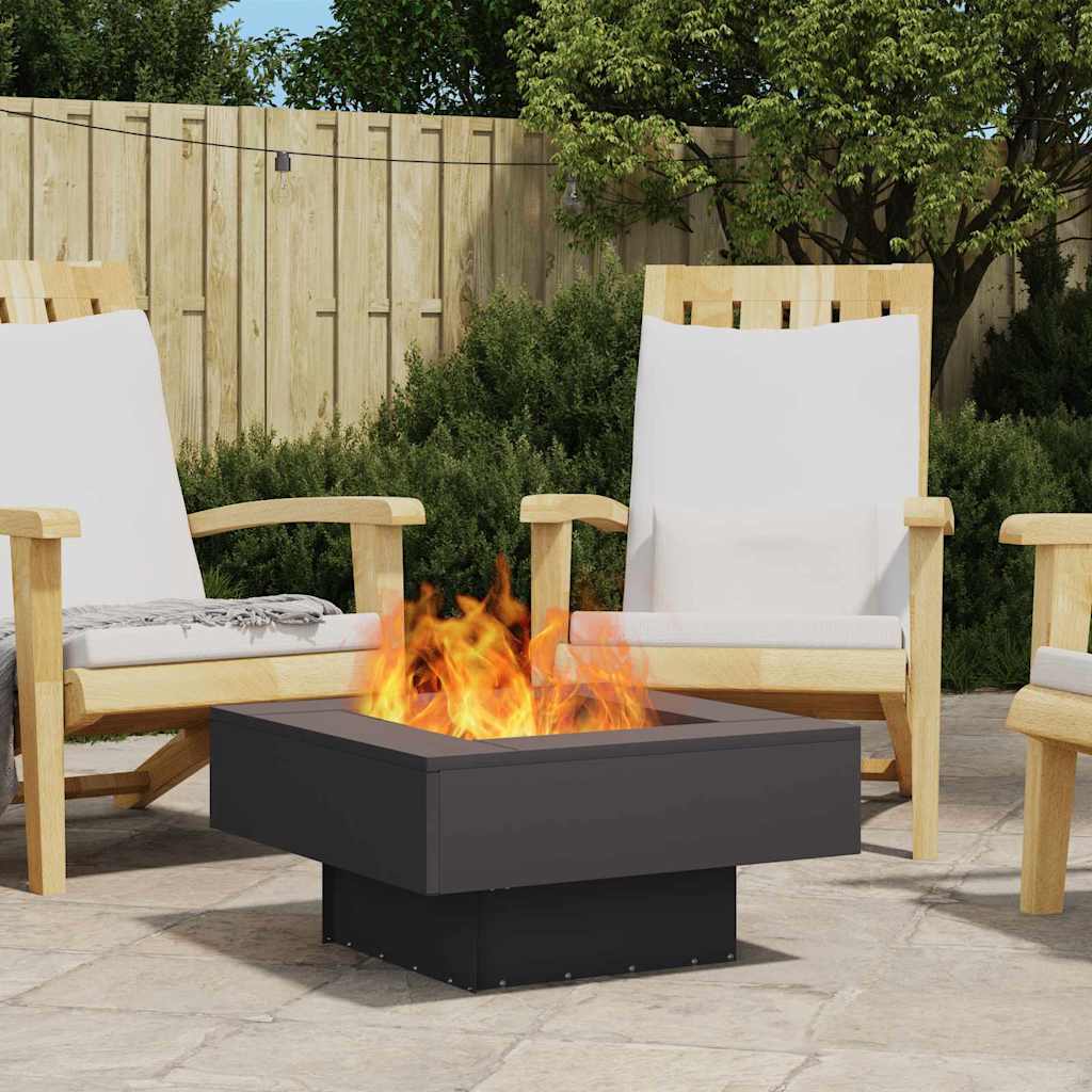 Feuerstelle Schwarz 60 x 60 x 30 cm Stahl