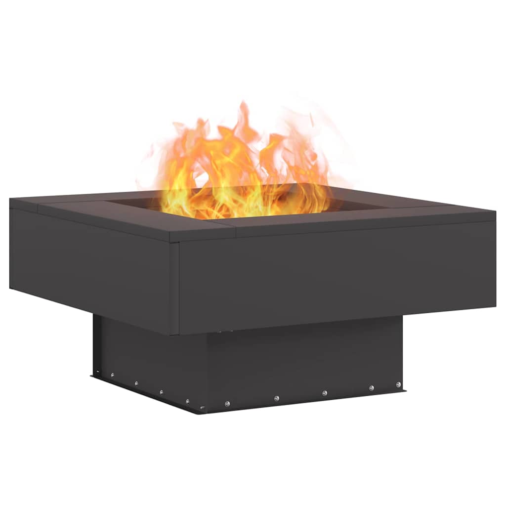 Feuerstelle Schwarz 60 x 60 x 30 cm Stahl