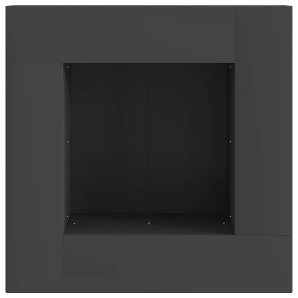 Feuerstelle Schwarz 60 x 60 x 30 cm Stahl