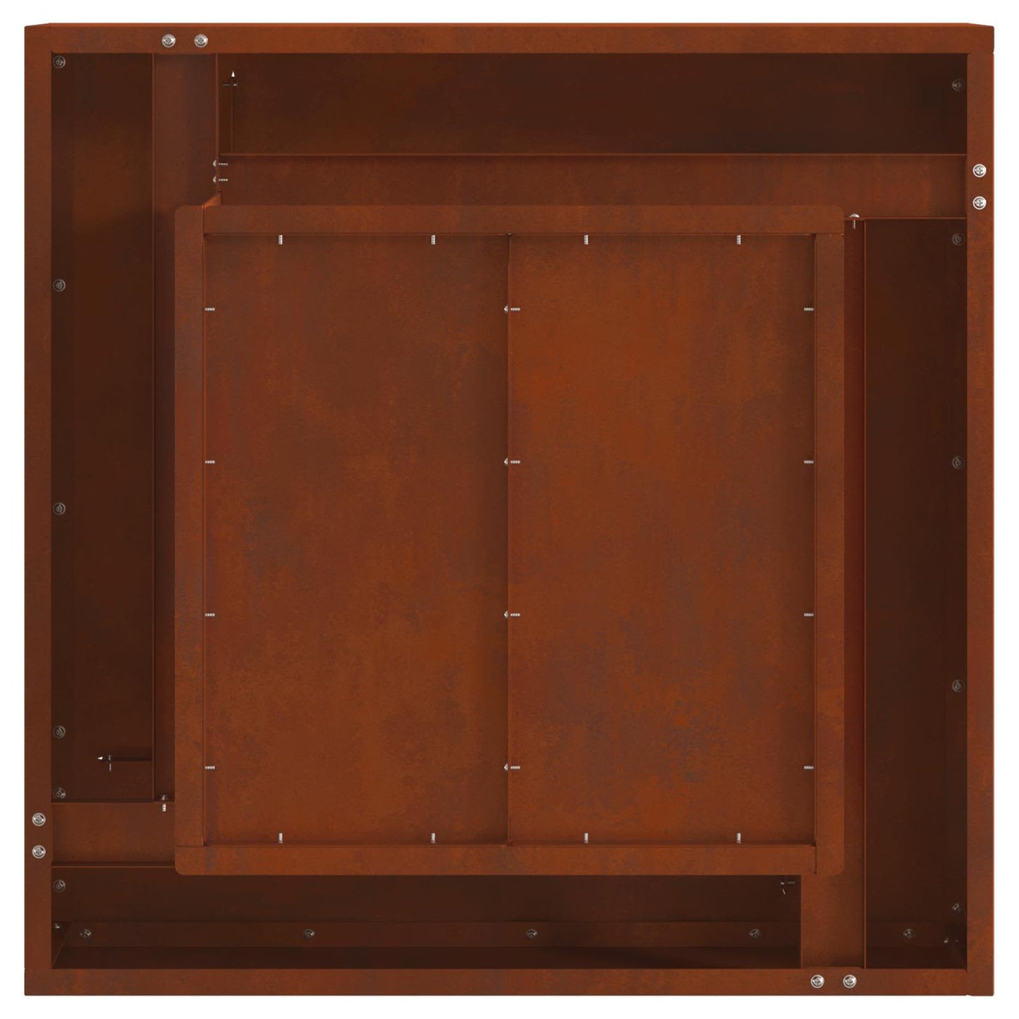 Feuerstelle Braun 60 x 60 x 30 cm Wetterfeststahl