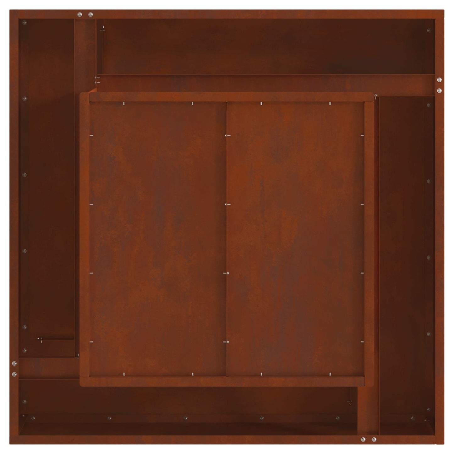 Feuerstelle Braun 80 x 80 x 40 cm Wetterfeststahl