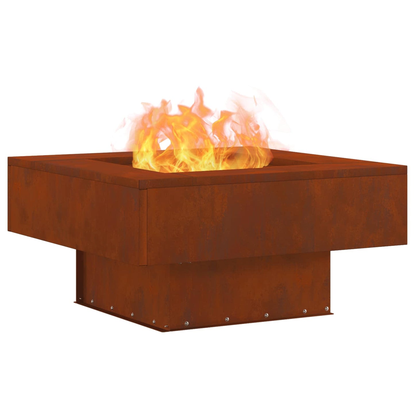 Feuerstelle Braun 80 x 80 x 40 cm Wetterfeststahl