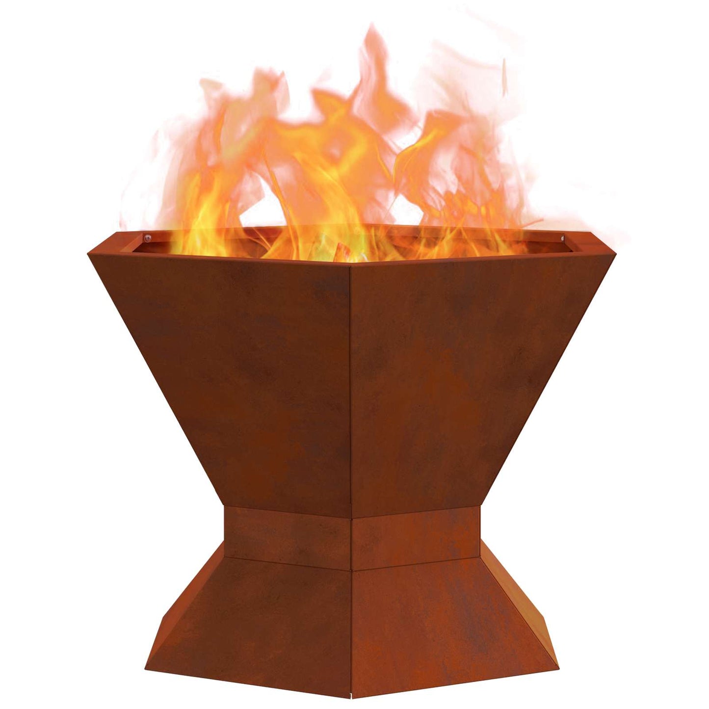 Feuerstelle Braun 50 x 50 x 40 cm Wetterfeststahl