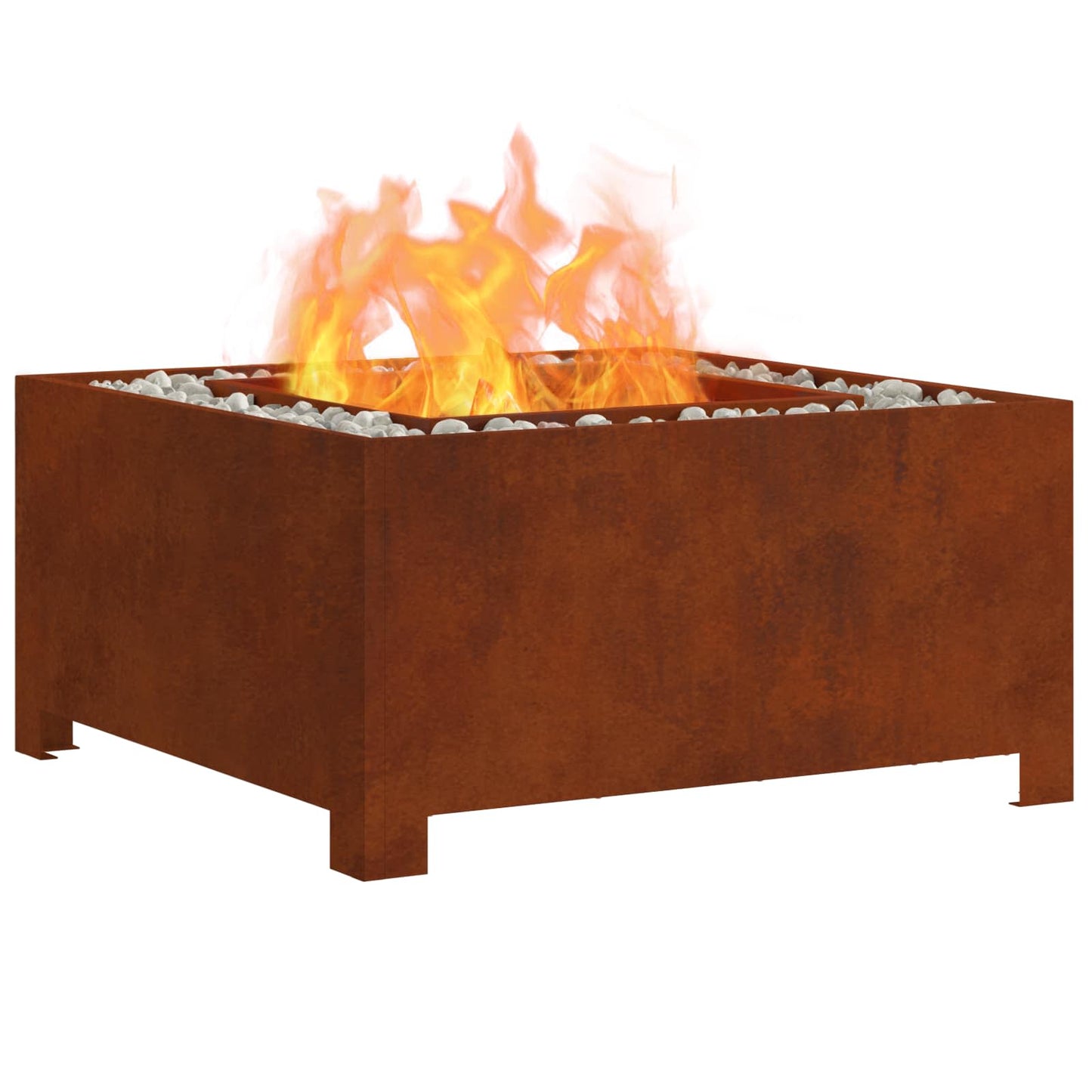Feuerstelle Braun 60 x 60 x 30 cm Wetterfeststahl
