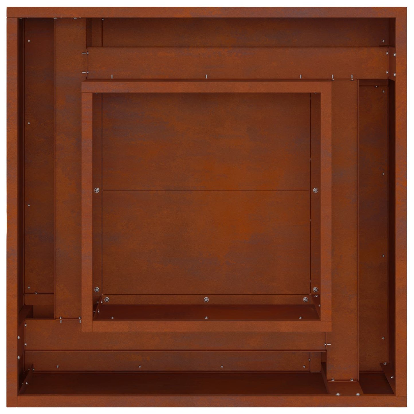 Feuerstelle Braun 60 x 60 x 30 cm Wetterfeststahl
