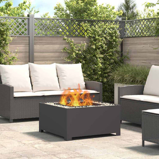 Feuerstelle Schwarz 80 x 80 x 40 cm Stahl
