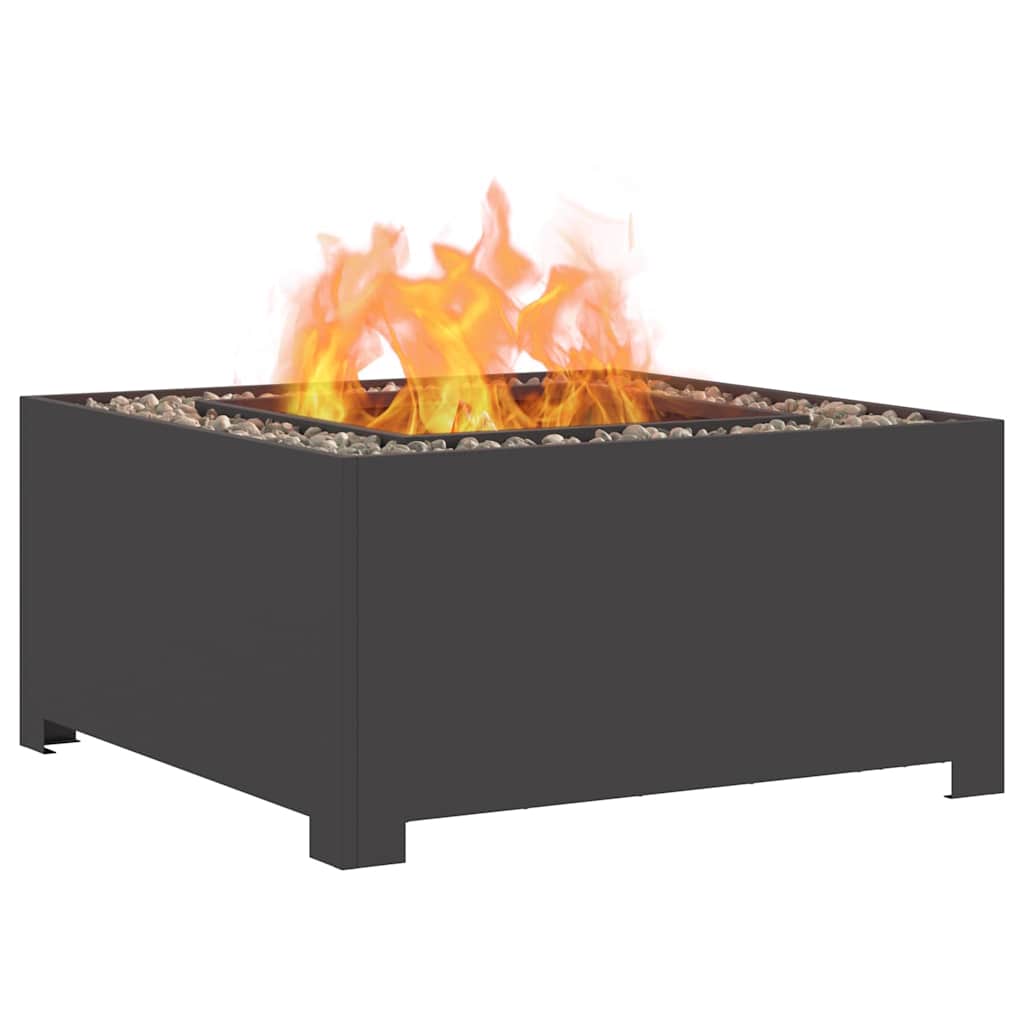 Feuerstelle Schwarz 80 x 80 x 40 cm Stahl