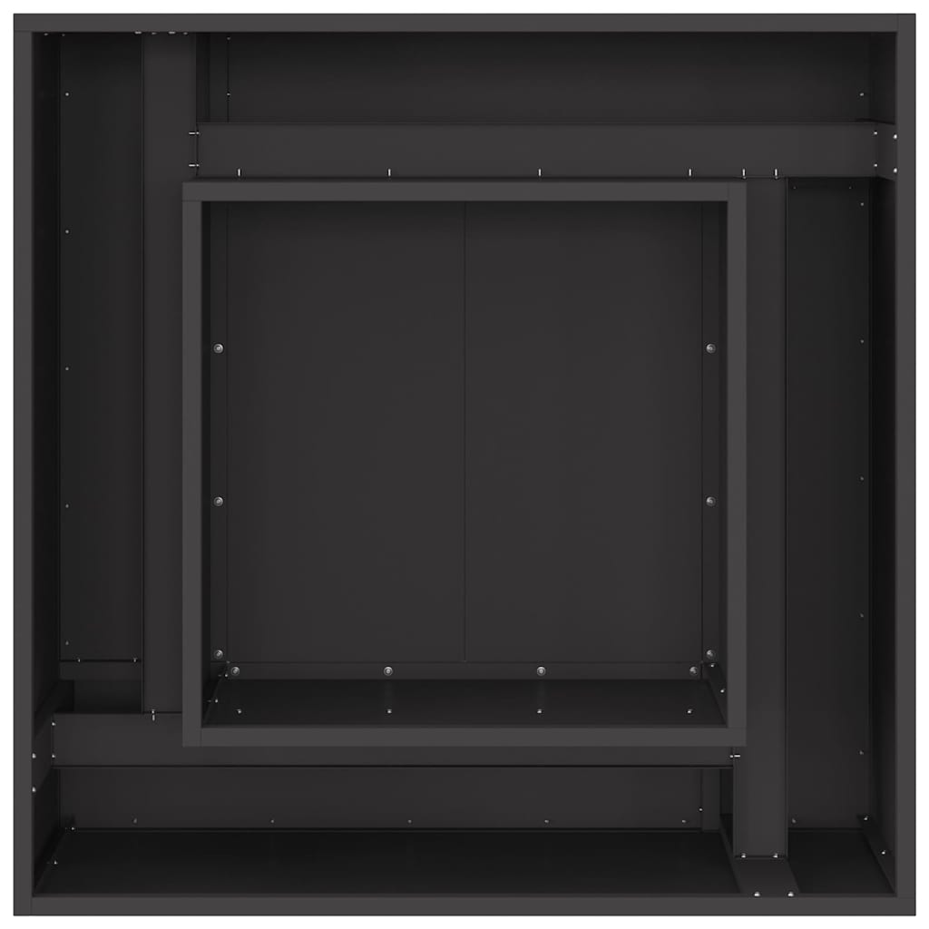 Feuerstelle Schwarz 80 x 80 x 40 cm Stahl