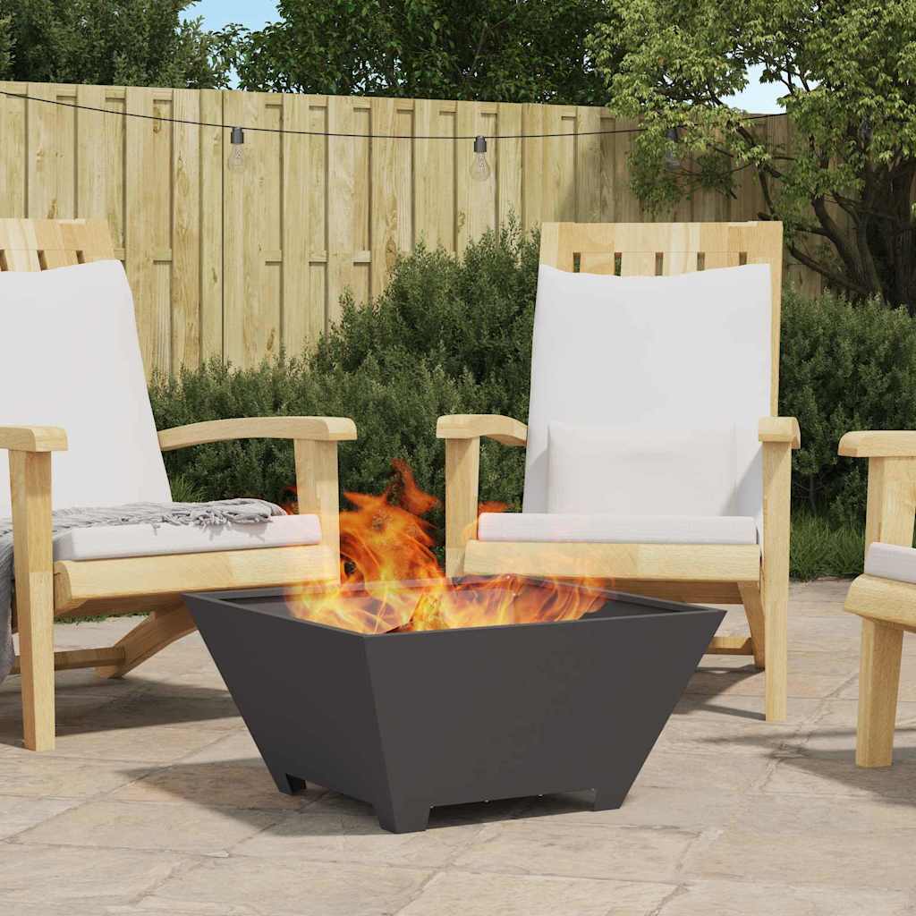 Feuerstelle Schwarz 60 x 60 x 30 cm Stahl