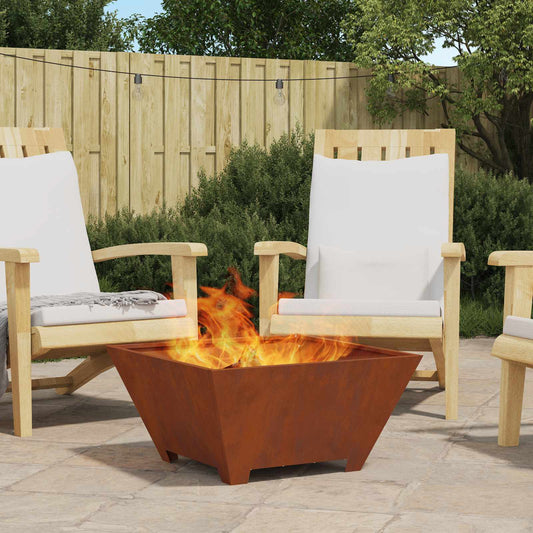 Feuerstelle Braun 60 x 60 x 30 cm Wetterstahl