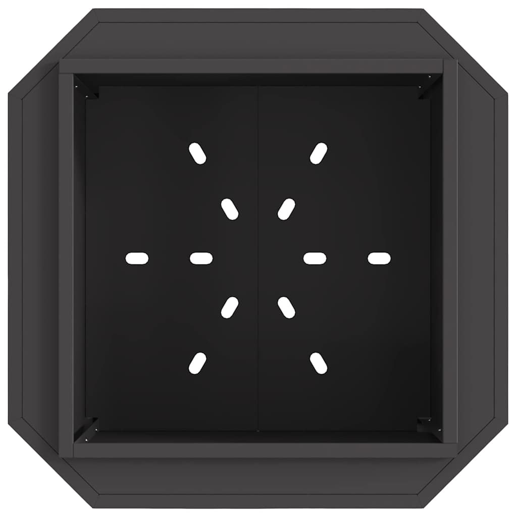 Rauchfreier Feuerkorb Schwarz 58 x 58 x 51 cm