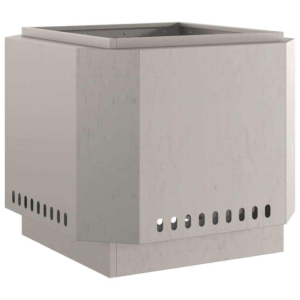 Rauchfreier Feuerkorb Braun 58 x 58 x 51 cm Wetterfeststahl