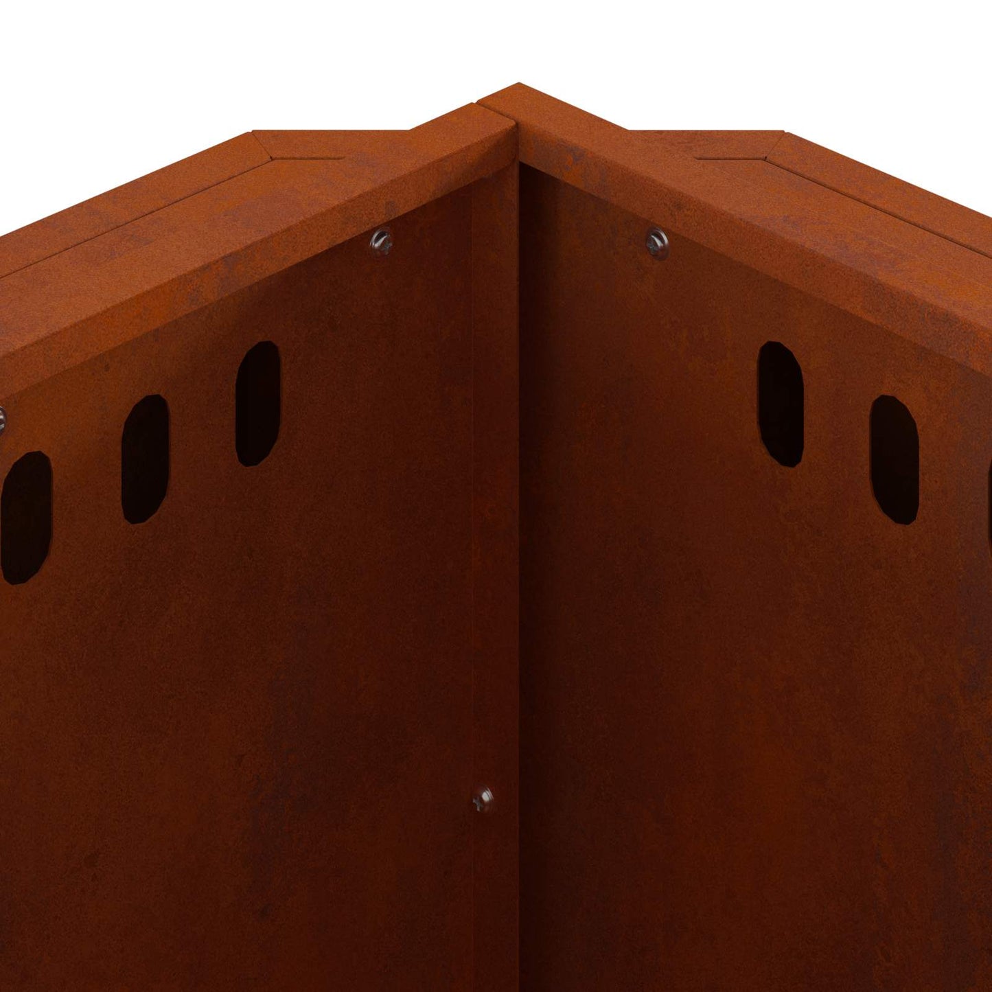 Rauchfreier Feuerkorb Braun 48 x 48 x 51 cm Wetterfeststahl
