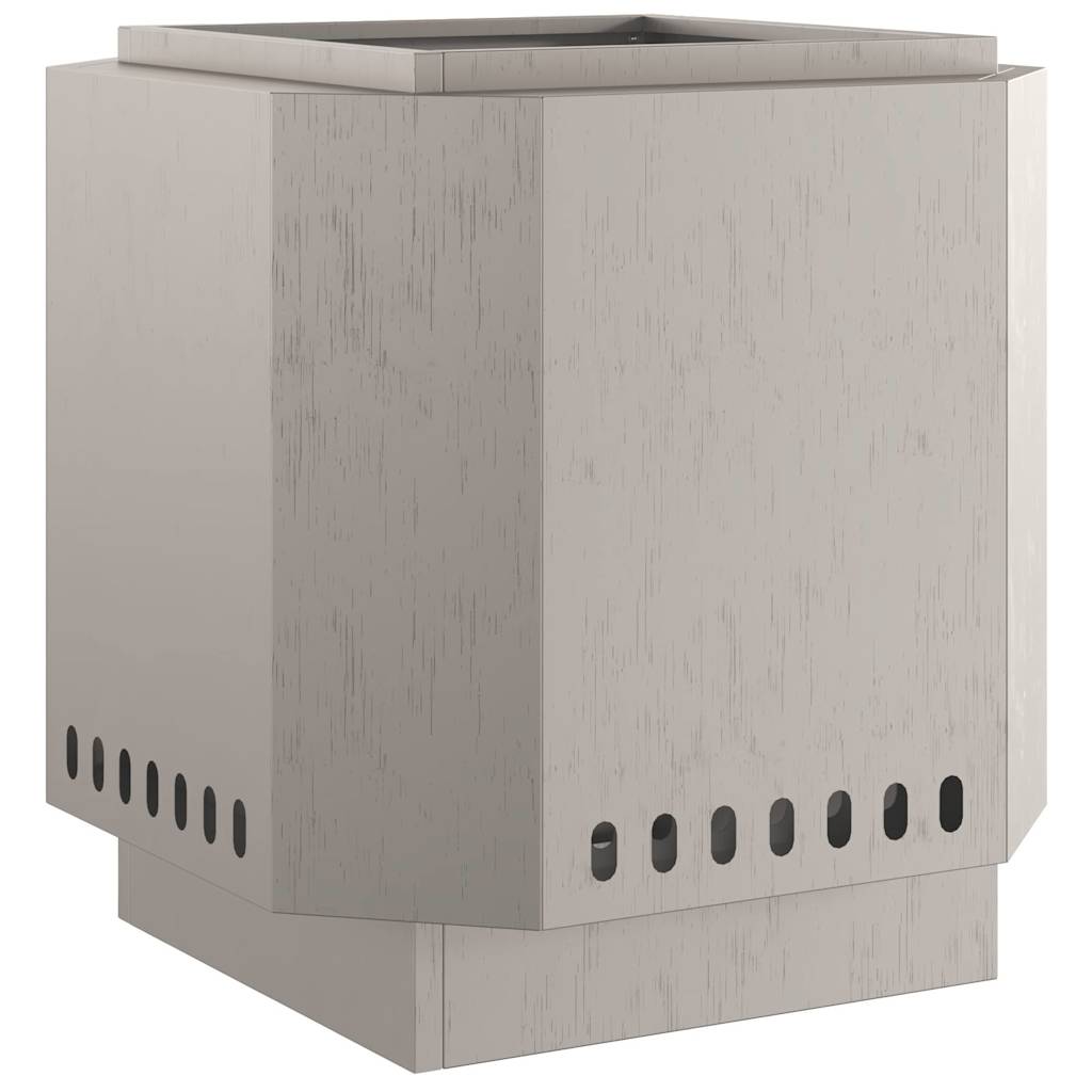 Rauchfreier Feuerkorb Braun 48 x 48 x 51 cm Wetterfeststahl