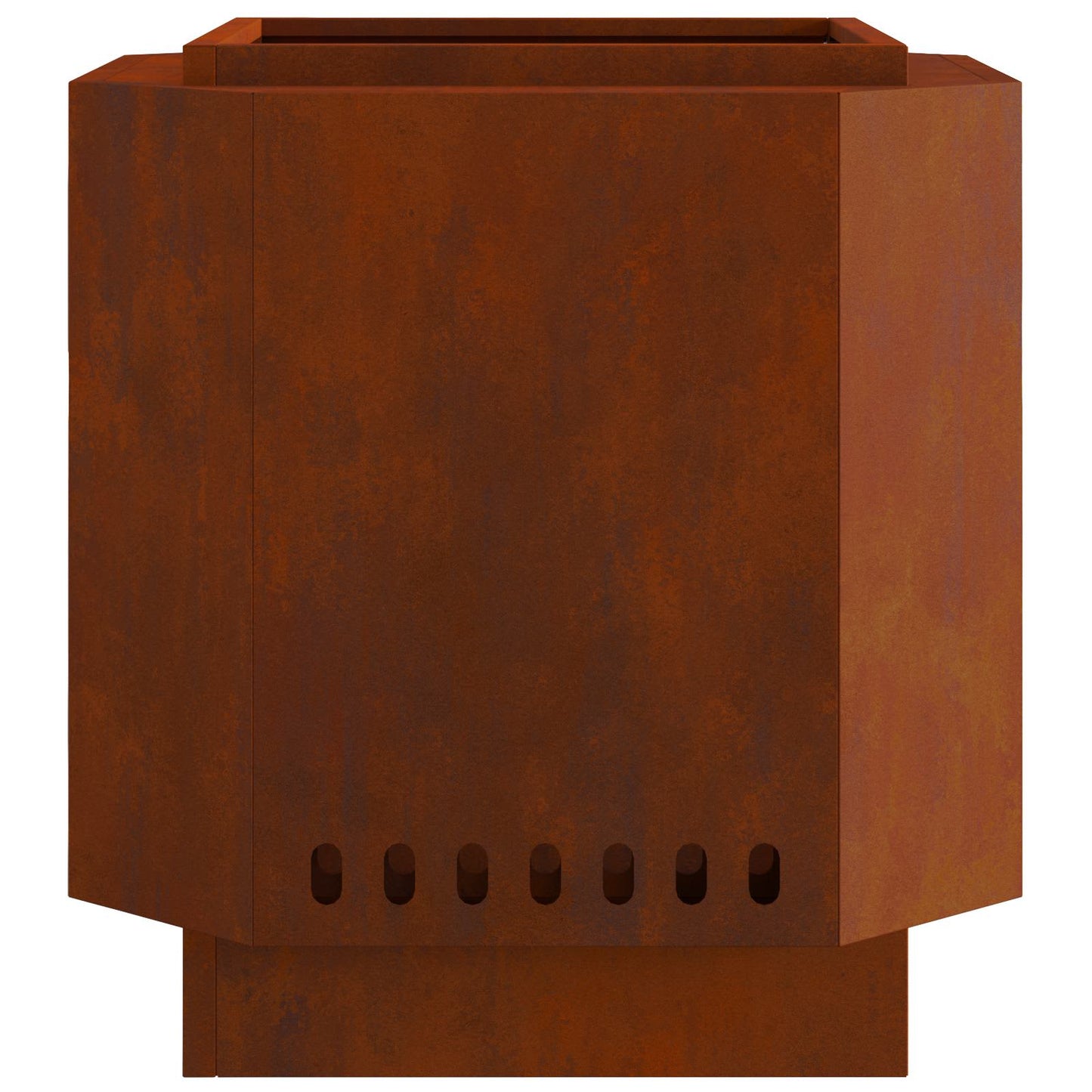Rauchfreier Feuerkorb Braun 48 x 48 x 51 cm Wetterfeststahl