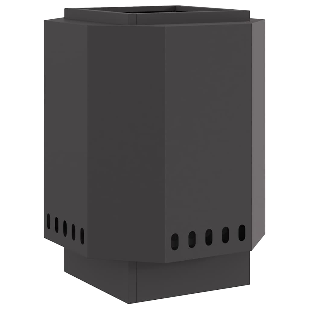 Rauchfreier Feuerkorb Schwarz 38 x 38 x 51 cm Stahl