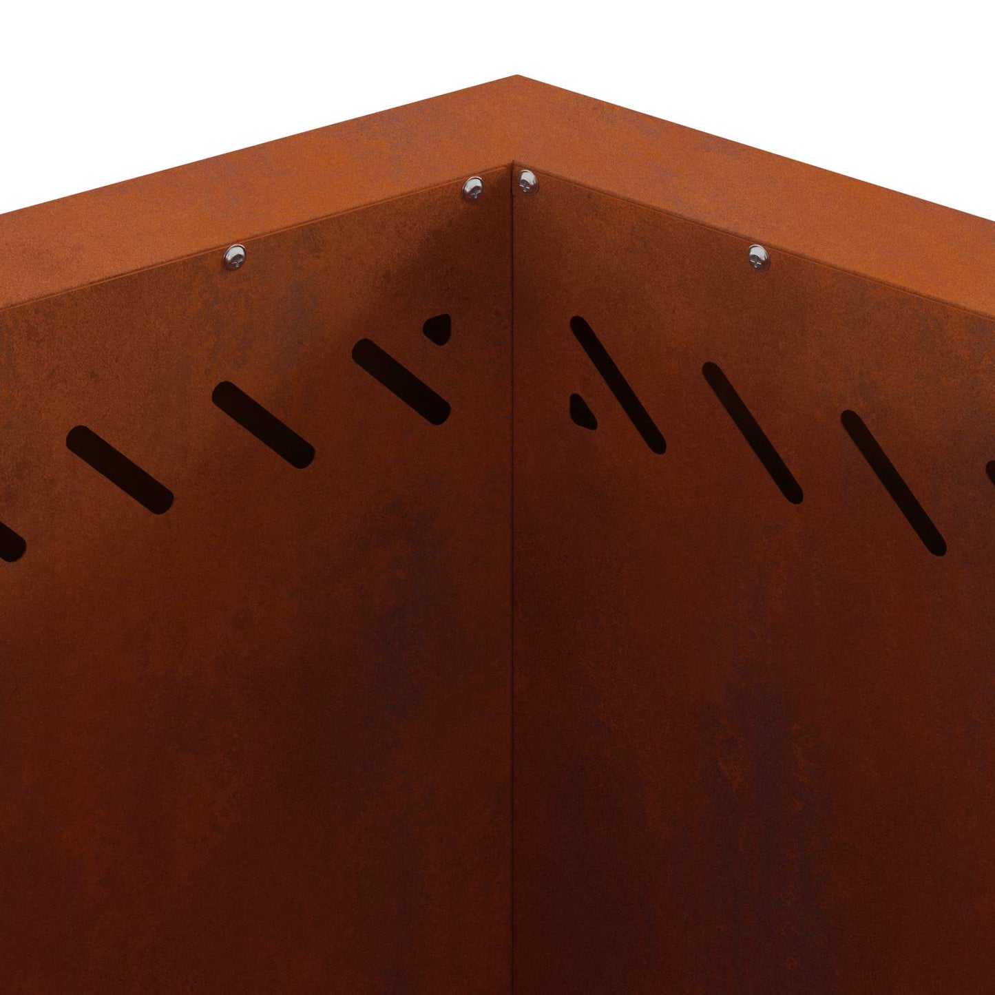 Rauchfreier Feuerkorb Braun 58 x 58 x 51 cm Wetterfeststahl