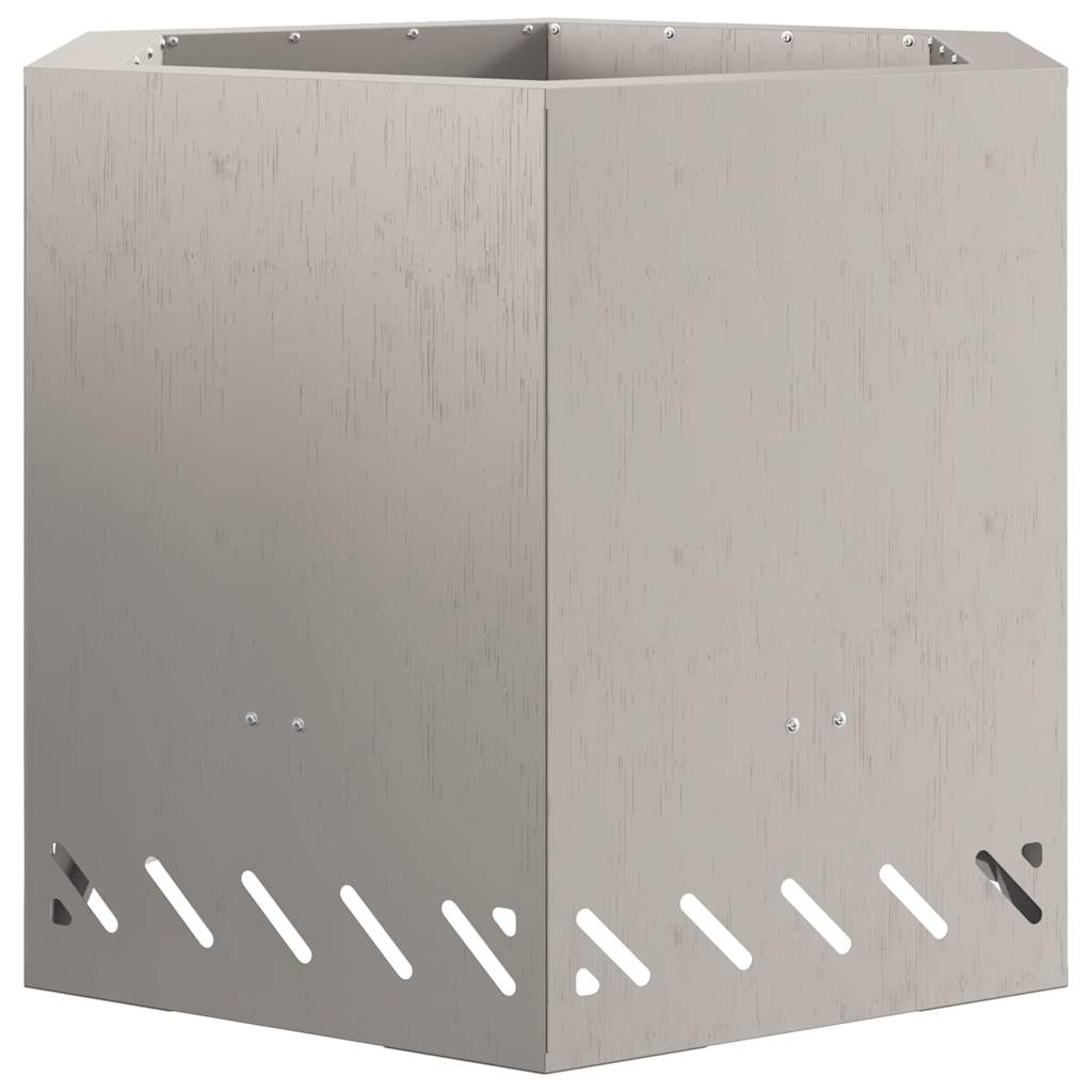 Rauchfreier Feuerkorb Braun 58 x 58 x 51 cm Wetterfeststahl
