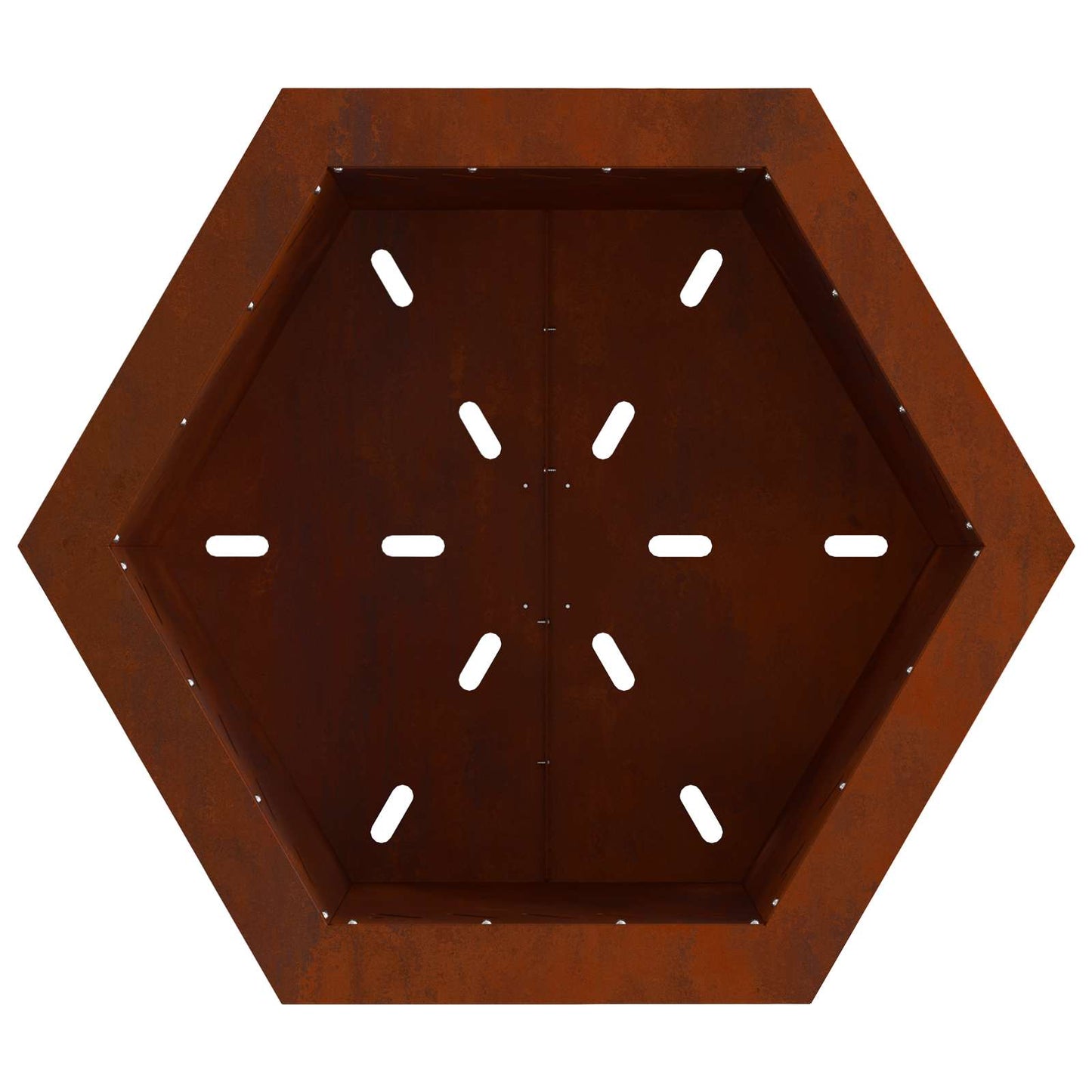 Rauchfreier Feuerkorb Braun 58 x 58 x 51 cm Wetterfeststahl