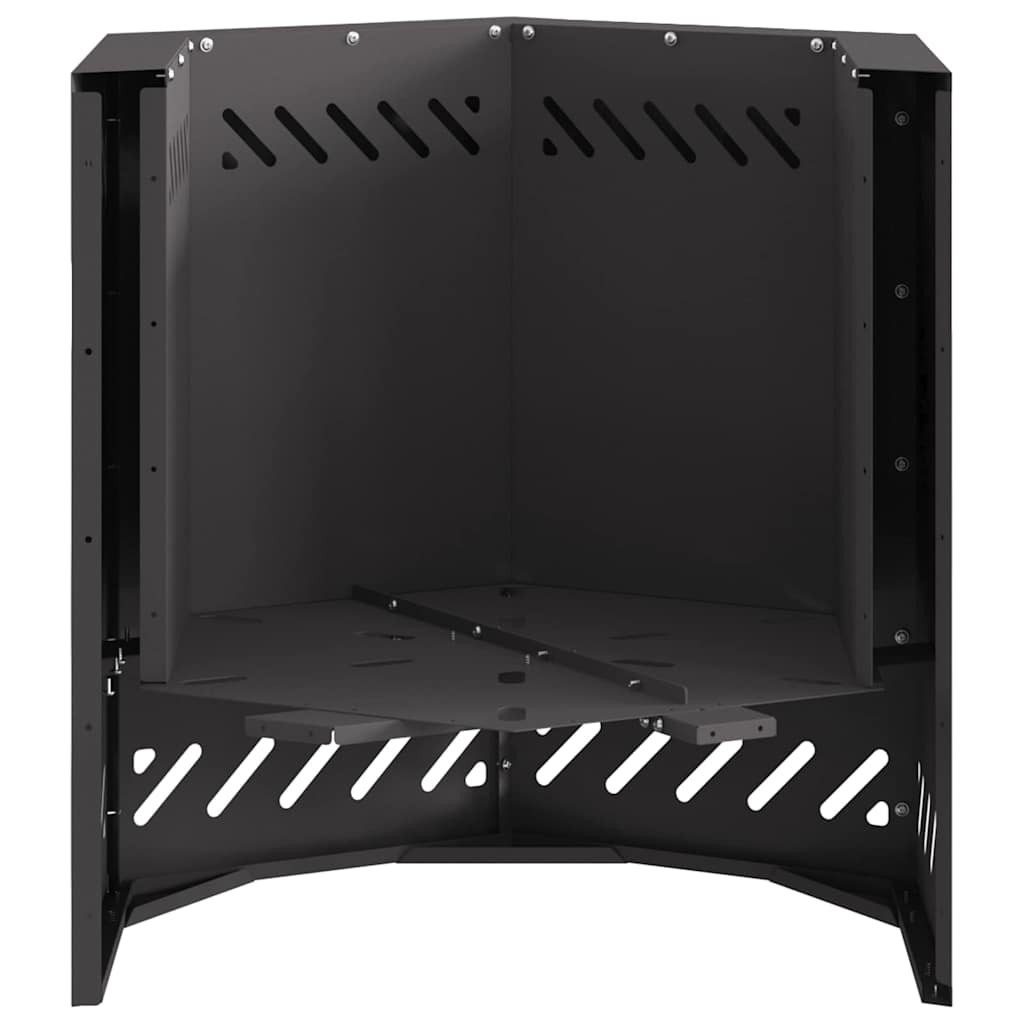 Rauchfreier Feuerkorb Schwarz 48 x 48 x 51 cm Stahl