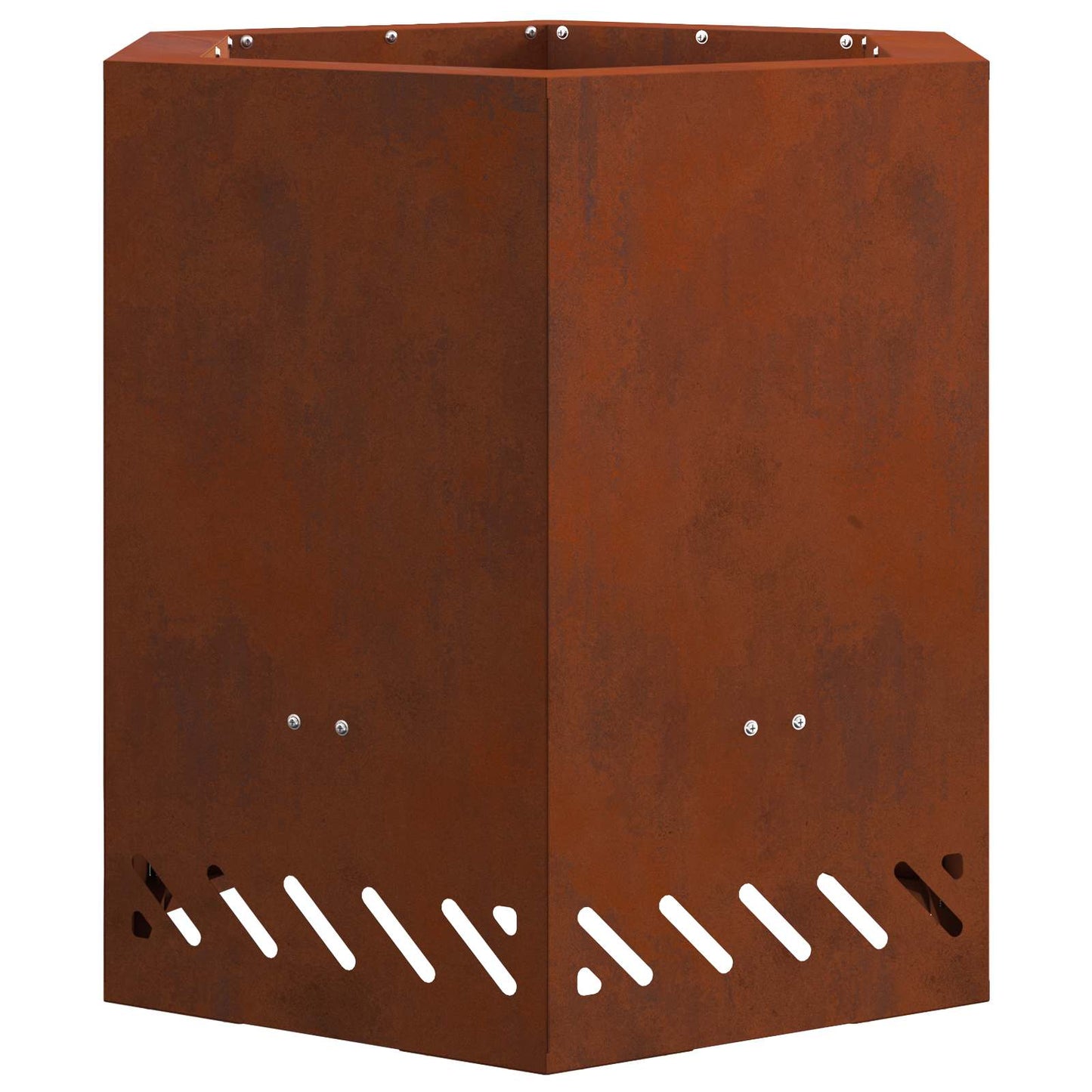 Rauchfreier Feuerkorb Braun 48 x 48 x 51 cm Wetterfeststahl