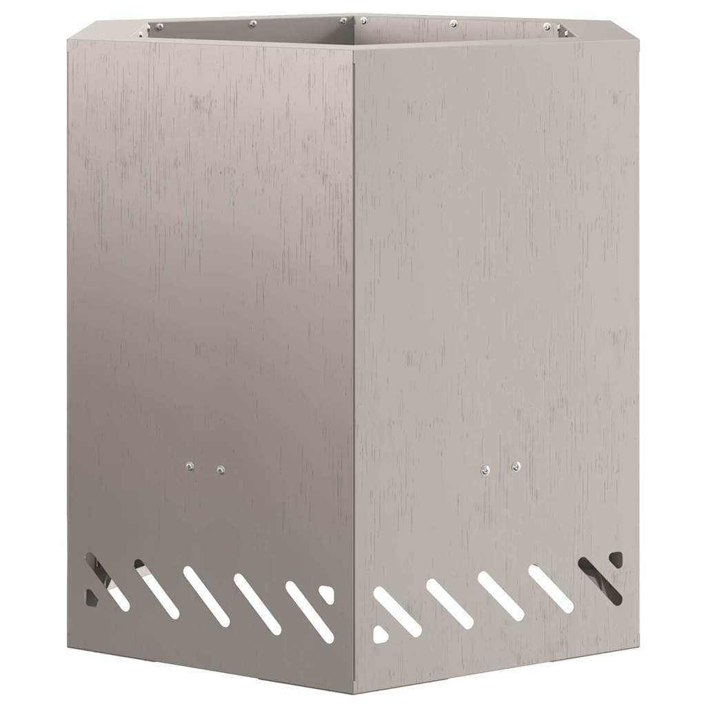 Rauchfreier Feuerkorb Braun 48 x 48 x 51 cm Wetterfeststahl