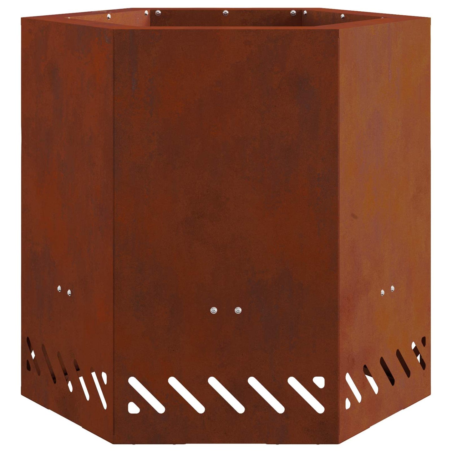 Rauchfreier Feuerkorb Braun 48 x 48 x 51 cm Wetterfeststahl
