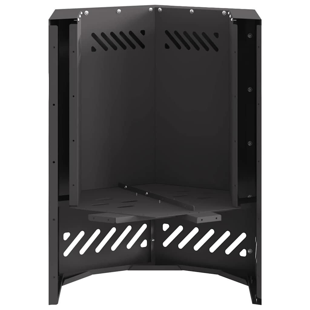 Rauchfreier Feuerkorb Schwarz 38 x 38 x 51 cm Stahl