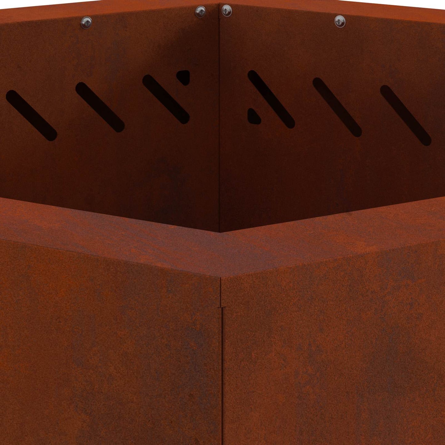 Rauchfreier Feuerkorb Braun 38 x 38 x 51 cm Wetterfeststahl