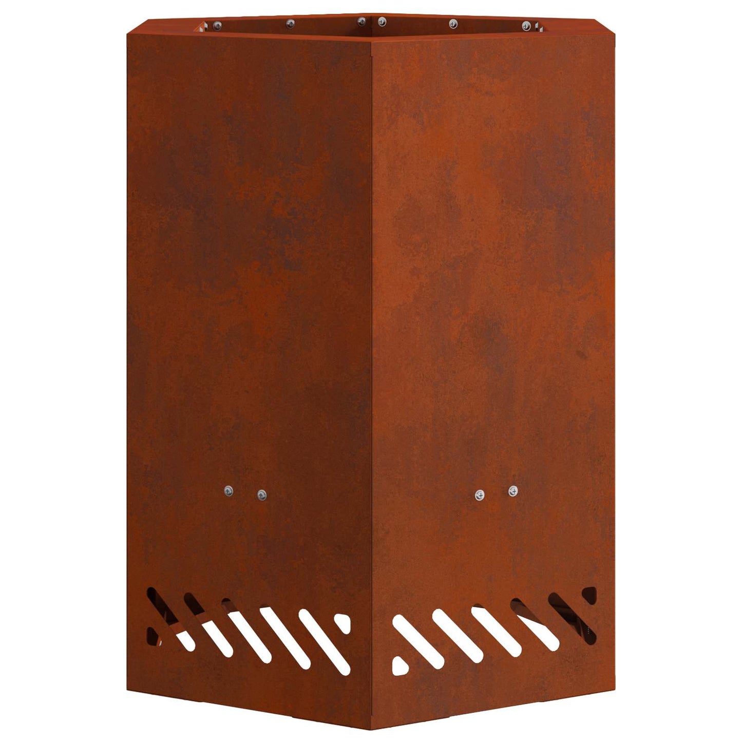Rauchfreier Feuerkorb Braun 38 x 38 x 51 cm Wetterfeststahl