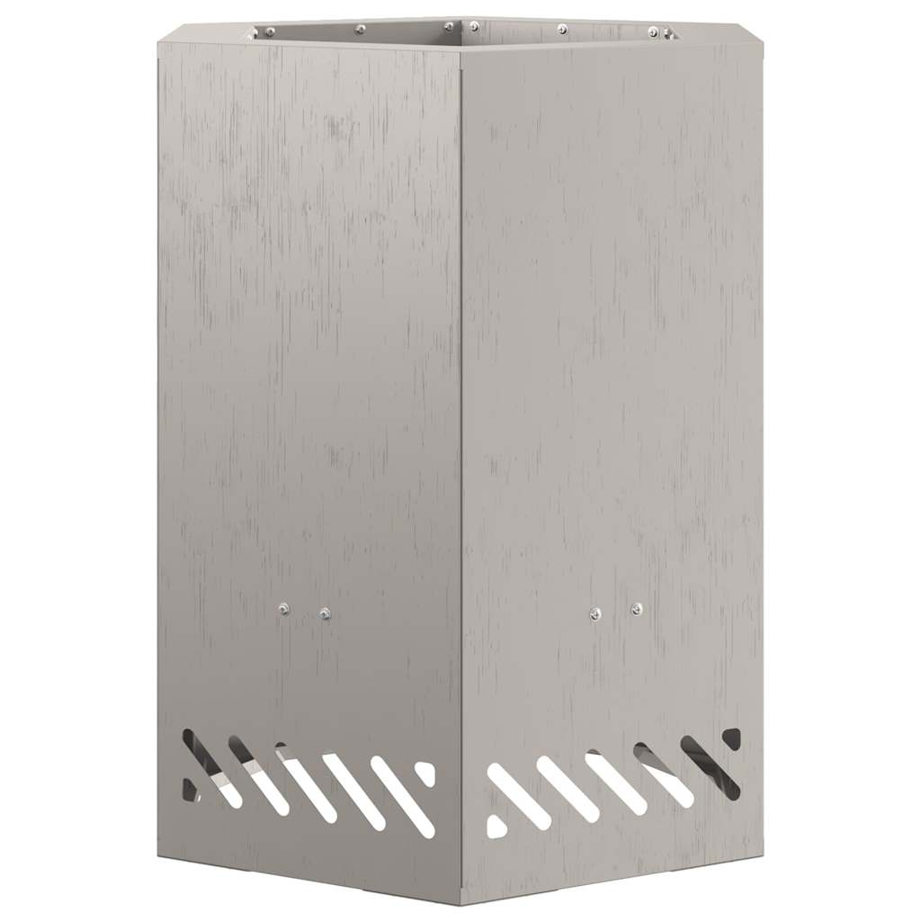 Rauchfreier Feuerkorb Braun 38 x 38 x 51 cm Wetterfeststahl
