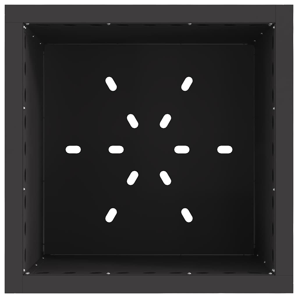 Rauchfreier Feuerkorb Schwarz 48 x 48 x 50 cm Stahl