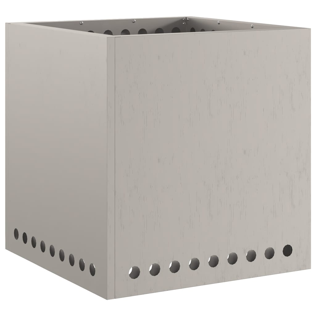 Rauchfreier Feuerkorb Braun 48 x 48 x 50 cm Wetterfeststahl