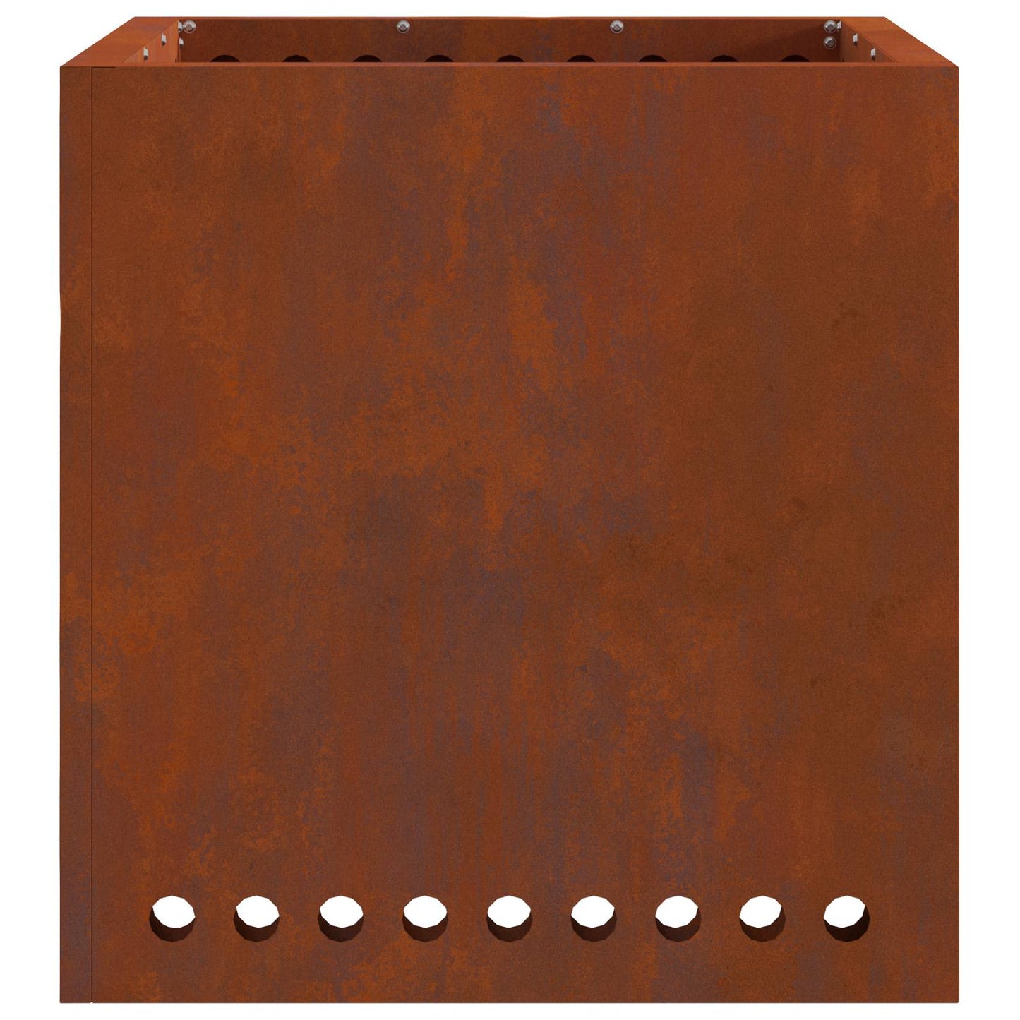Rauchfreier Feuerkorb Braun 48 x 48 x 50 cm Wetterfeststahl