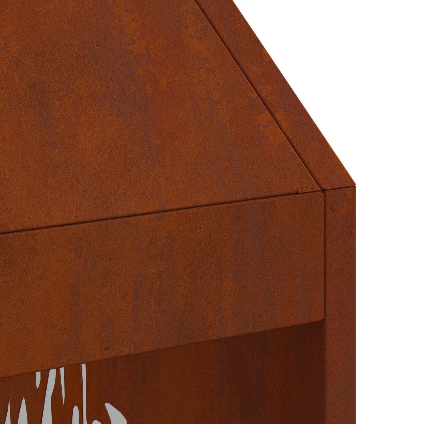 Feuerstelle Braun 50 x 50 x 100 cm Wetterstahl